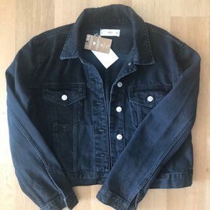 Oversized Cropped Denim Jacket